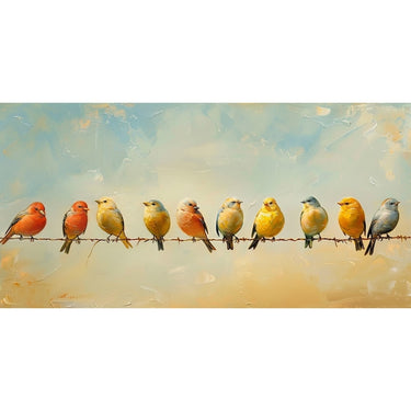 Birds on a Wire Canvas